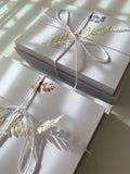Personalised linen notecard set