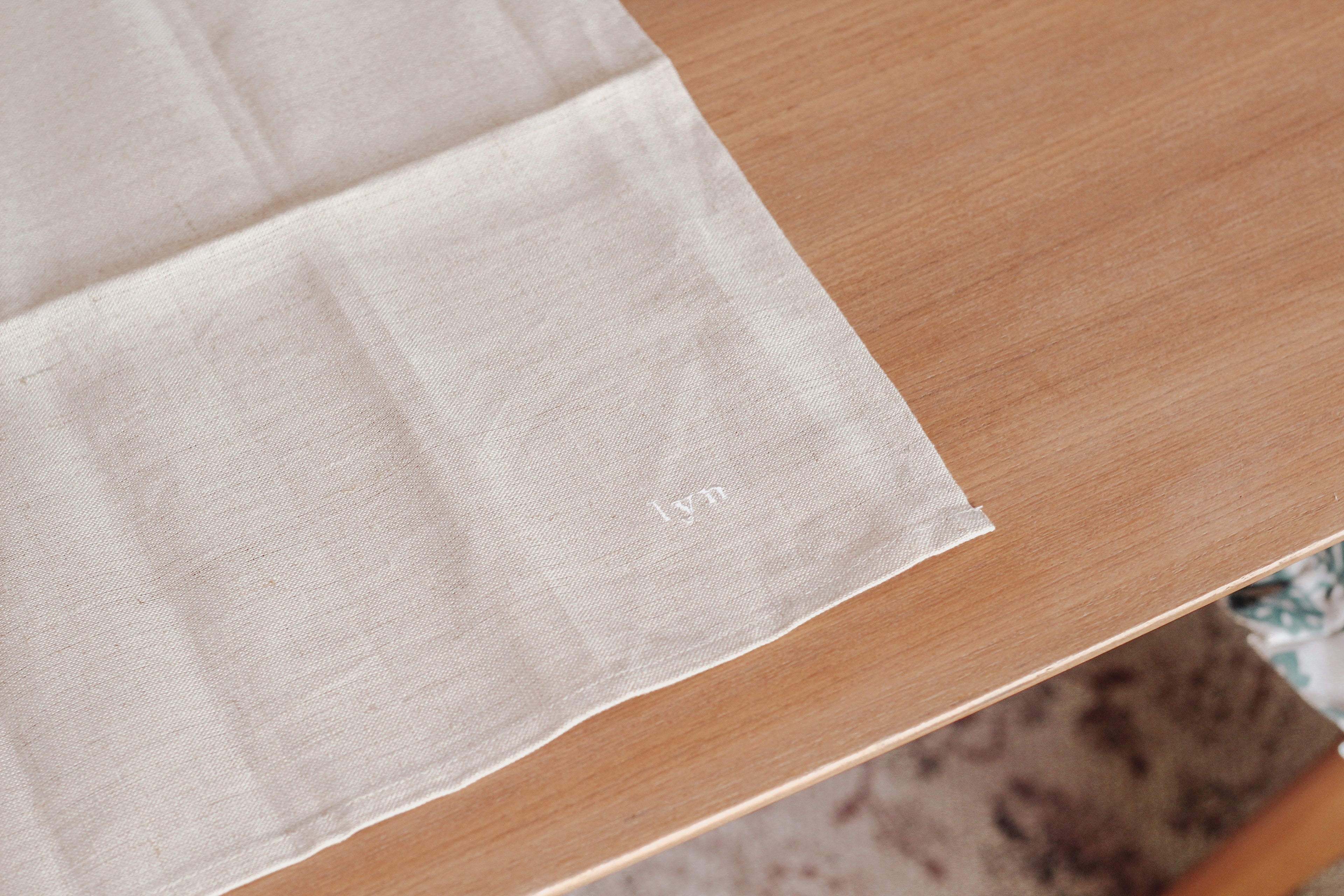 Custom Name Embroidered Linen Napkin