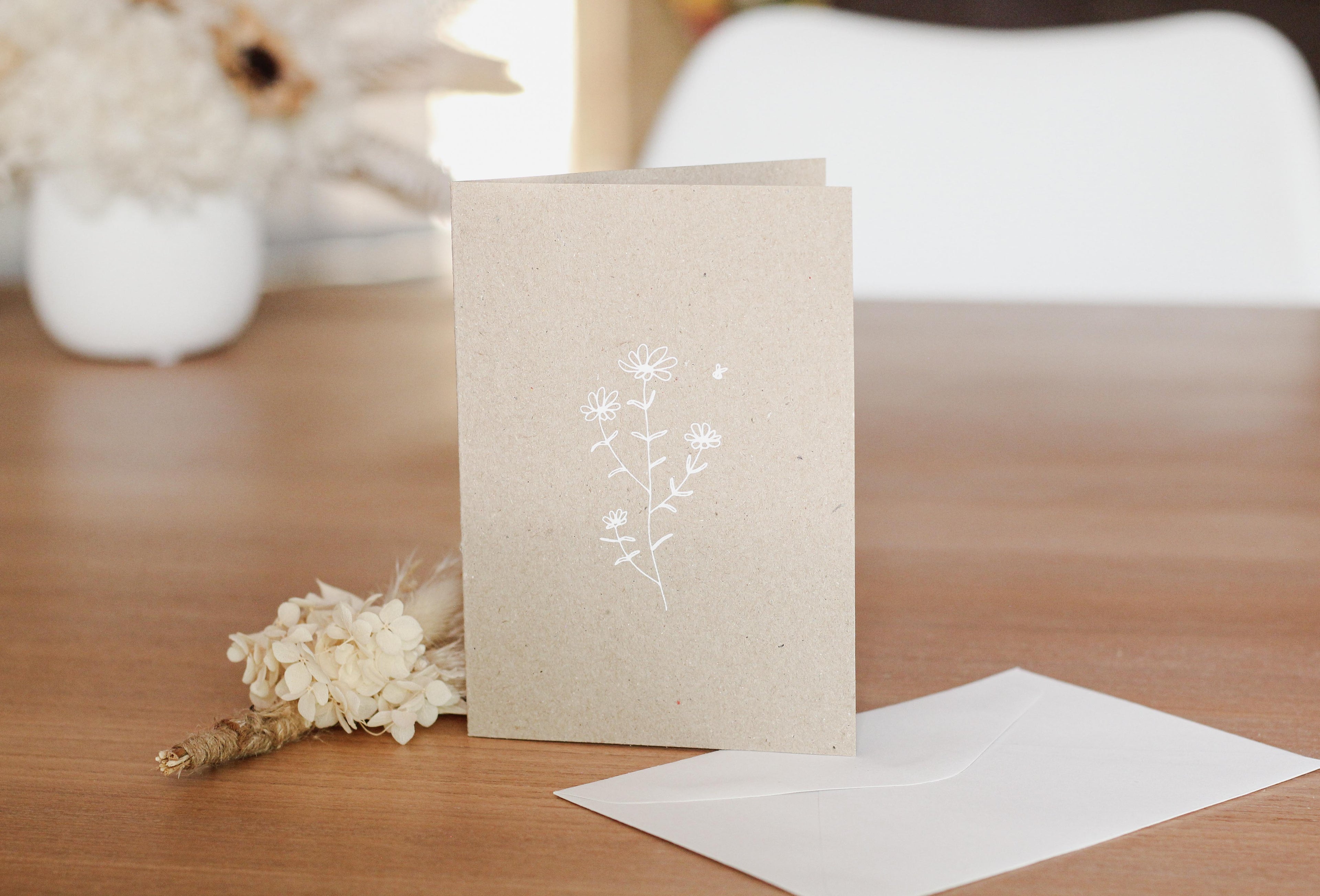 DAISY Set Of Three Gifting Cards - Recycled White