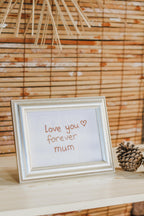 Custom embroidered handwritten note keepsake unframed