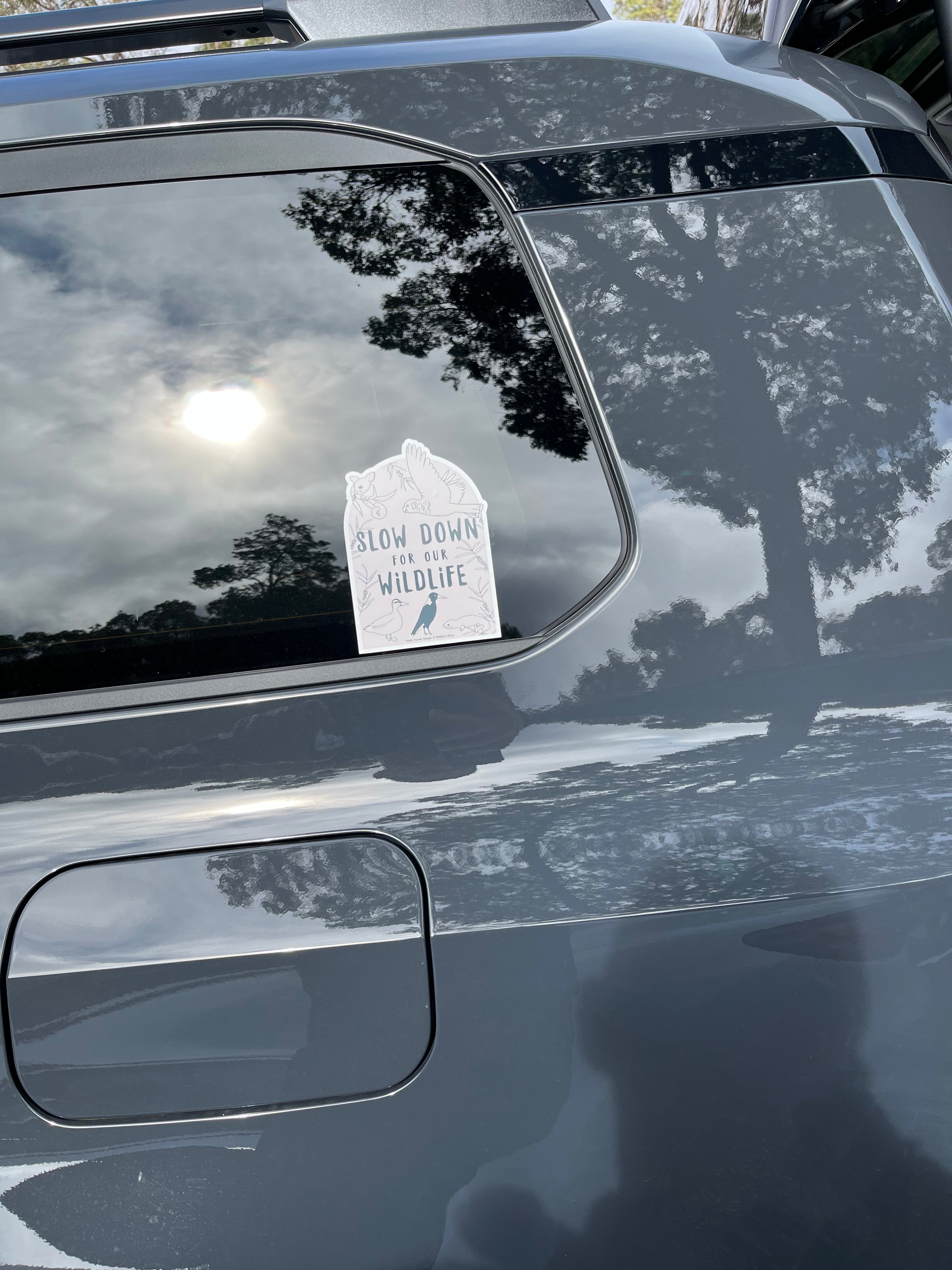 Slow Down For Wildlife Car Sticker