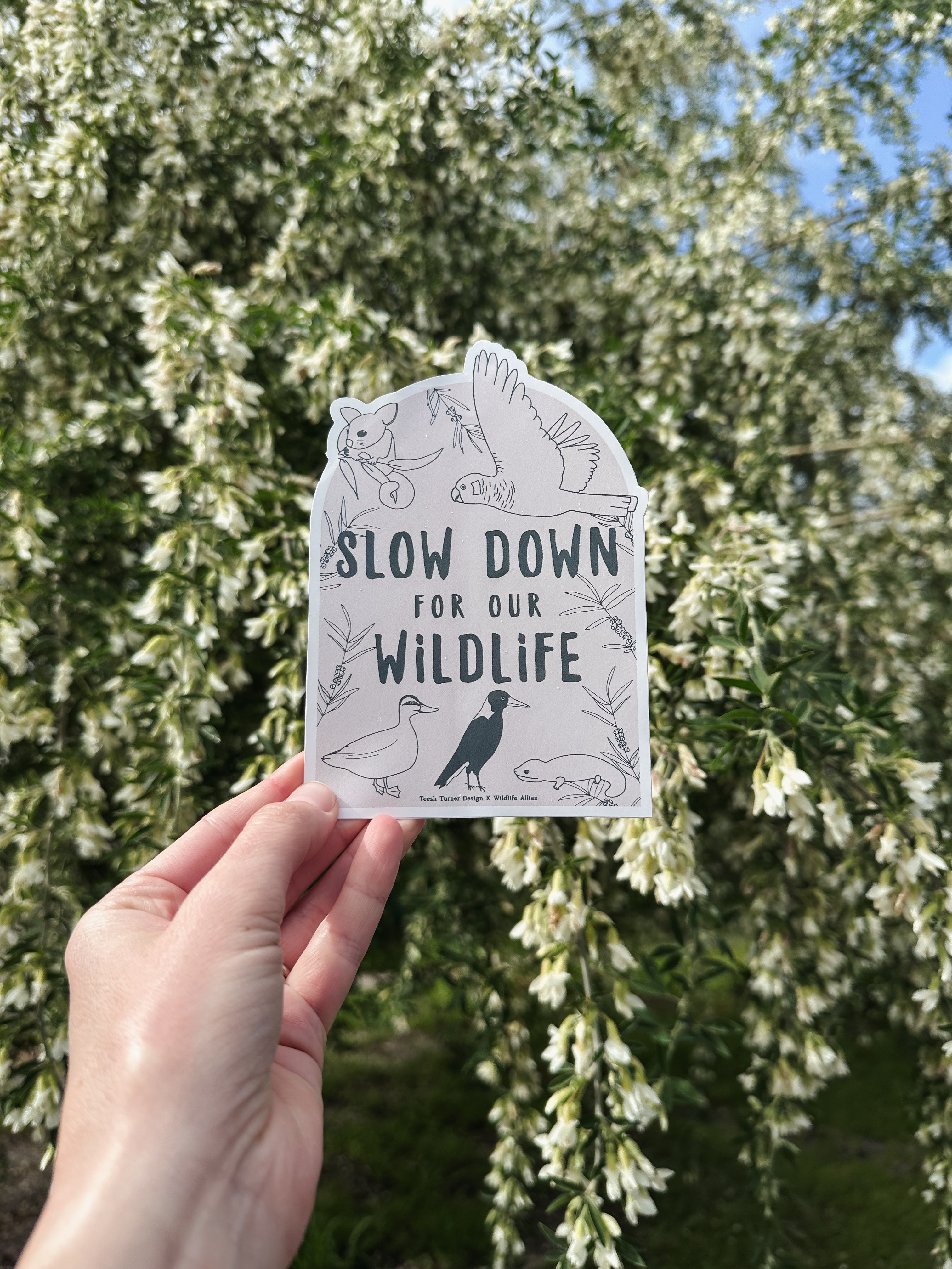 Slow Down For Wildlife Car Sticker