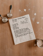 Custom Family Recipe Keepsake - Embroidered Linen Tea Towel
