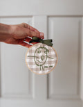 Christmas ornament with custom embroidery of children's handwriting or drawing