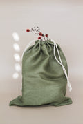 Linen drawstring gift storage bag