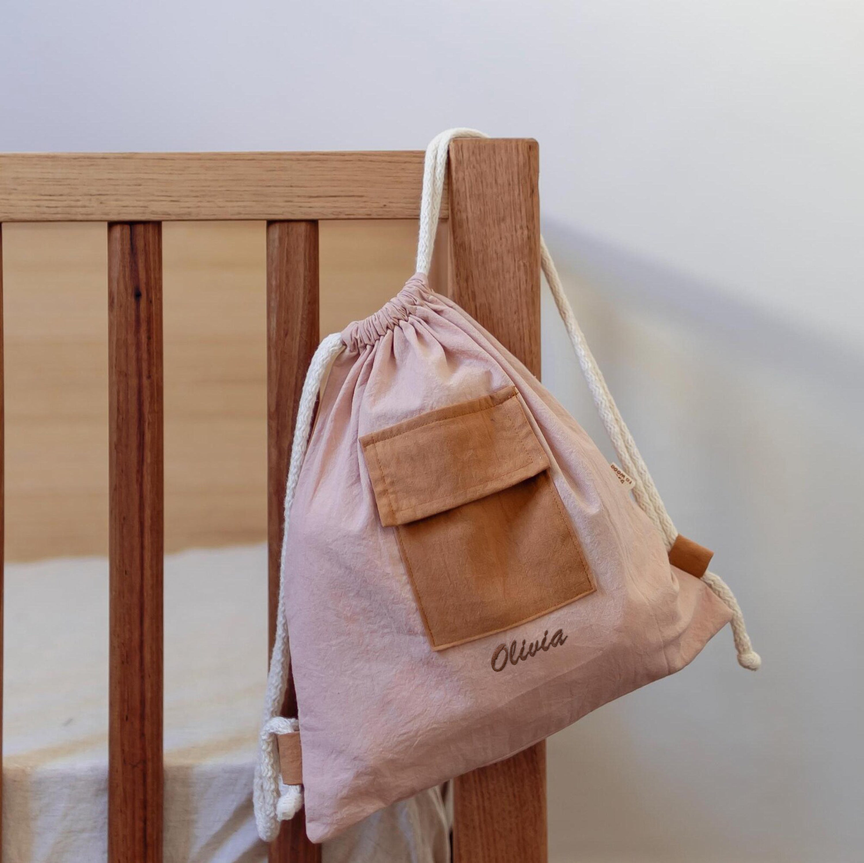 Personalised Drawstring Backpack - Back To Wood Kids Backpack